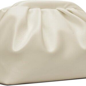 Pleated Women’s Evening Clutch Vegan Leather Crossbody Bag for Prom Wedding